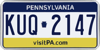 PA license plate KUQ2147