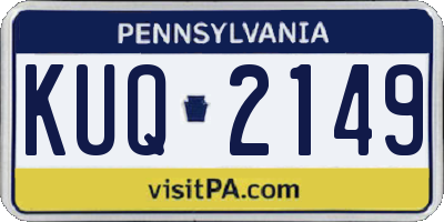PA license plate KUQ2149