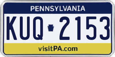 PA license plate KUQ2153