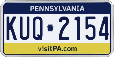 PA license plate KUQ2154