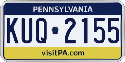 PA license plate KUQ2155