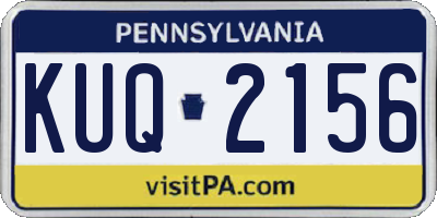PA license plate KUQ2156