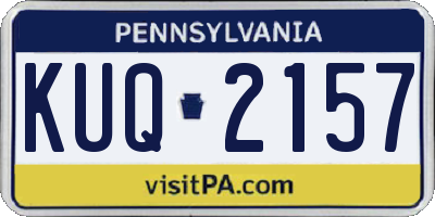 PA license plate KUQ2157
