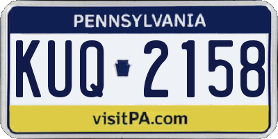 PA license plate KUQ2158