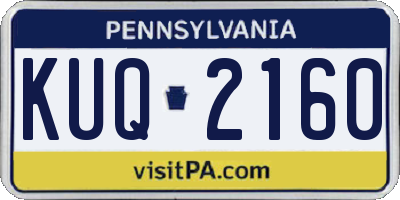 PA license plate KUQ2160