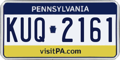 PA license plate KUQ2161