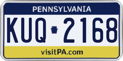 PA license plate KUQ2168