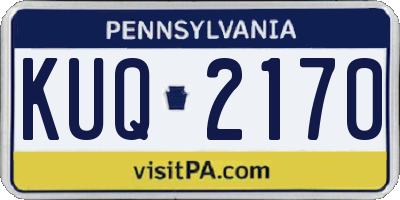 PA license plate KUQ2170