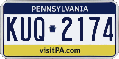 PA license plate KUQ2174