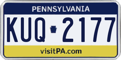 PA license plate KUQ2177