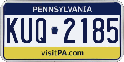 PA license plate KUQ2185