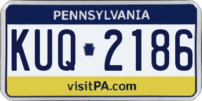 PA license plate KUQ2186