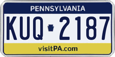 PA license plate KUQ2187