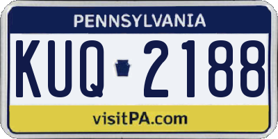PA license plate KUQ2188