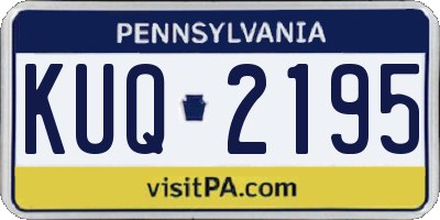 PA license plate KUQ2195
