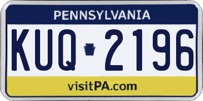 PA license plate KUQ2196