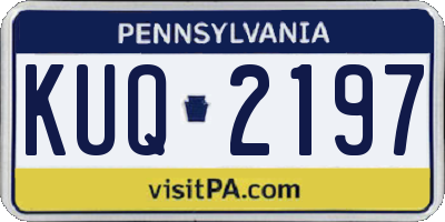 PA license plate KUQ2197