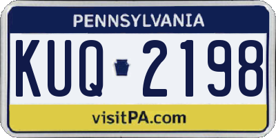 PA license plate KUQ2198