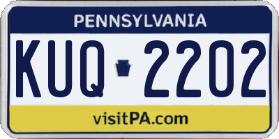 PA license plate KUQ2202