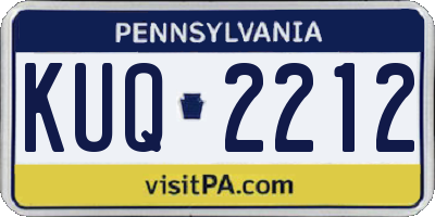 PA license plate KUQ2212