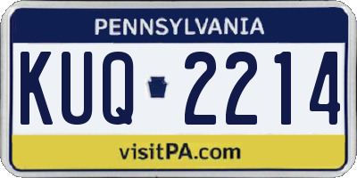 PA license plate KUQ2214