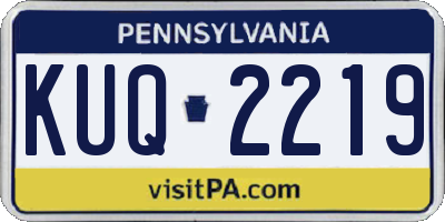 PA license plate KUQ2219