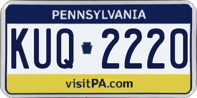 PA license plate KUQ2220