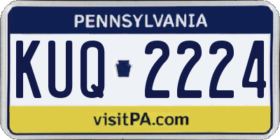 PA license plate KUQ2224