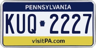 PA license plate KUQ2227