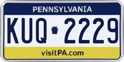PA license plate KUQ2229