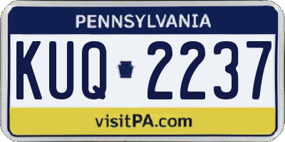 PA license plate KUQ2237
