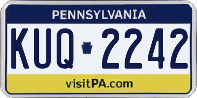 PA license plate KUQ2242