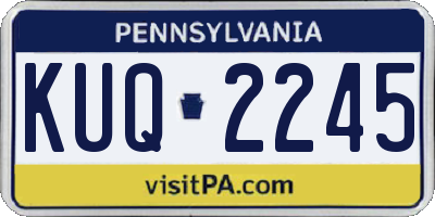 PA license plate KUQ2245