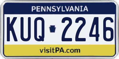 PA license plate KUQ2246