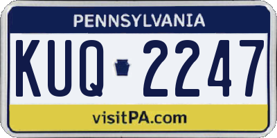 PA license plate KUQ2247