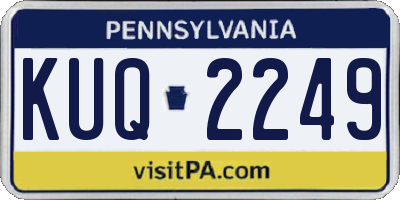 PA license plate KUQ2249