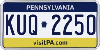 PA license plate KUQ2250