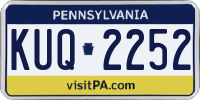 PA license plate KUQ2252