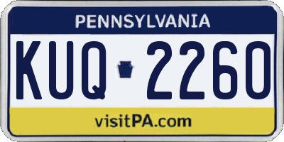 PA license plate KUQ2260