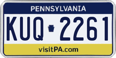 PA license plate KUQ2261