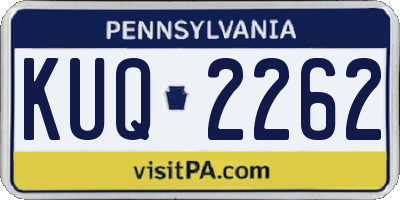 PA license plate KUQ2262