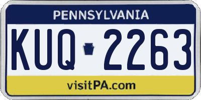 PA license plate KUQ2263