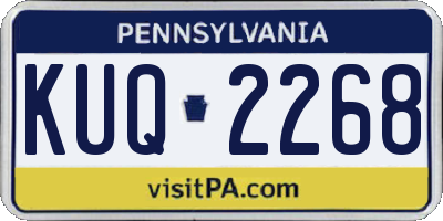 PA license plate KUQ2268