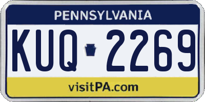 PA license plate KUQ2269