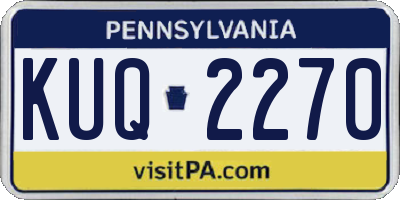 PA license plate KUQ2270