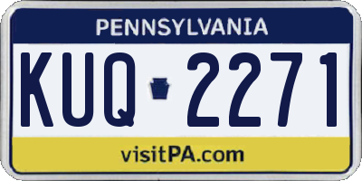 PA license plate KUQ2271