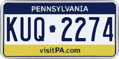 PA license plate KUQ2274