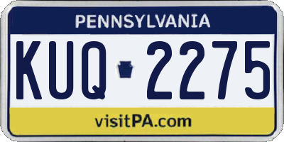 PA license plate KUQ2275