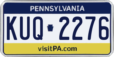 PA license plate KUQ2276