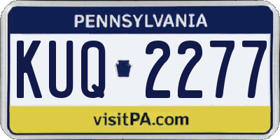 PA license plate KUQ2277